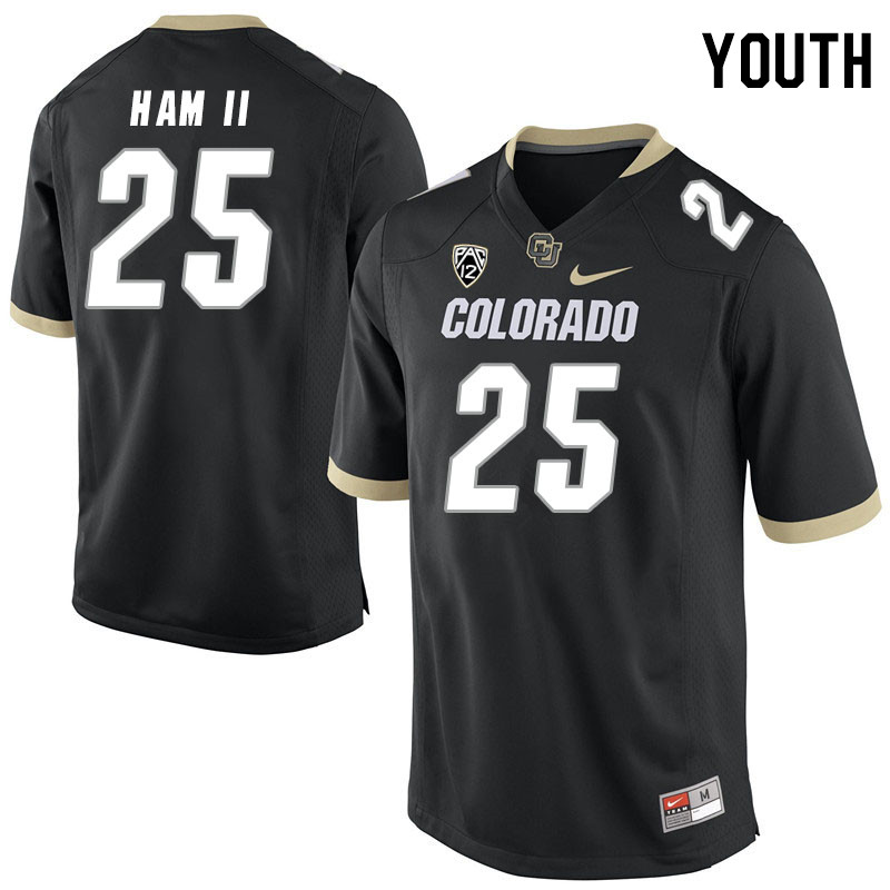 Youth #25 Marvin Ham II Colorado Buffaloes College Football Jerseys Stitched Sale-Black - Click Image to Close